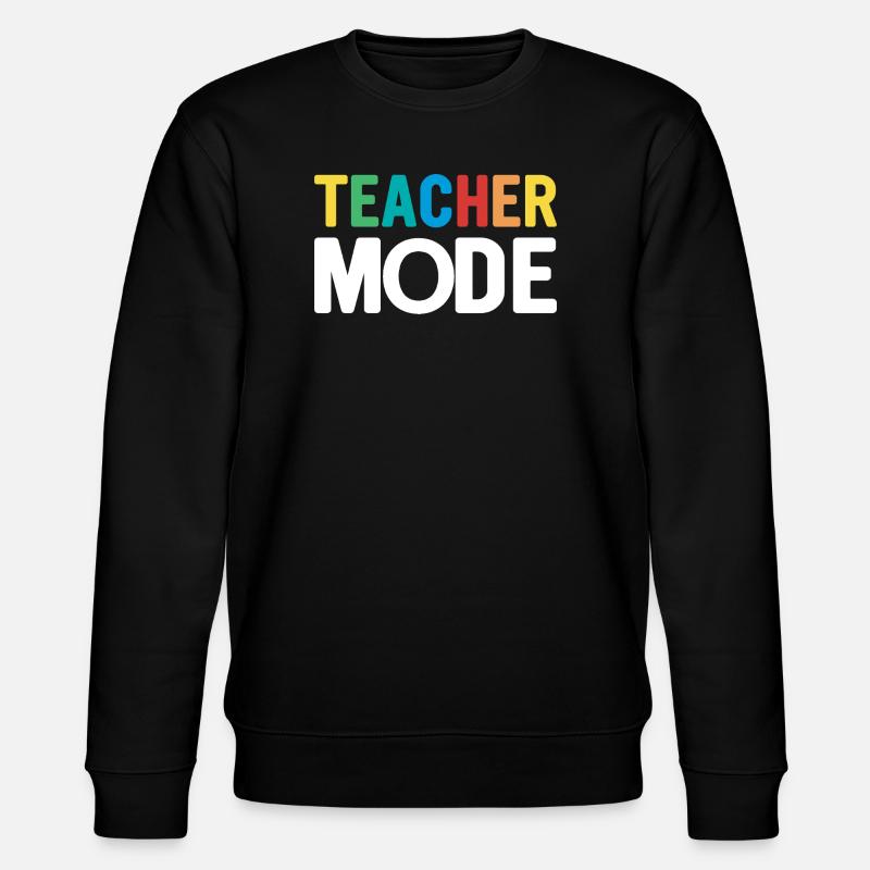 Lehrer-Design mit bunten Buchstaben - Stanley/Stella Unisex Bio-Sweatshirt CHANGER - Schwarz