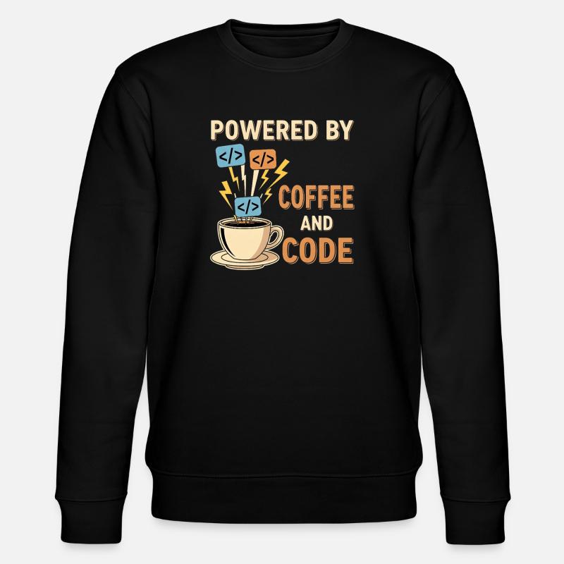 Programmierer Kaffee Motiv Design - Stanley/Stella Unisex Bio-Sweatshirt CHANGER  - Schwarz