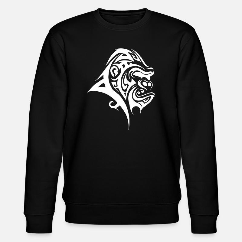 Gorilla Silverback Tribal - Stanley/Stella CHANGER Unisex Organic Sweatshirt - black