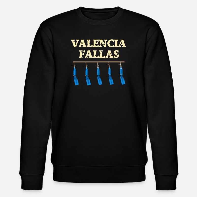 Valencia Fallas Traca - Stanley/Stella Unisex Bio-Sweatshirt CHANGER  - Schwarz
