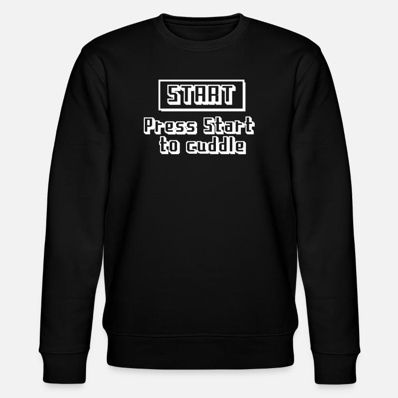 Press Start to Cuddle - Stanley/Stella CHANGER Unisex Organic Sweatshirt - black