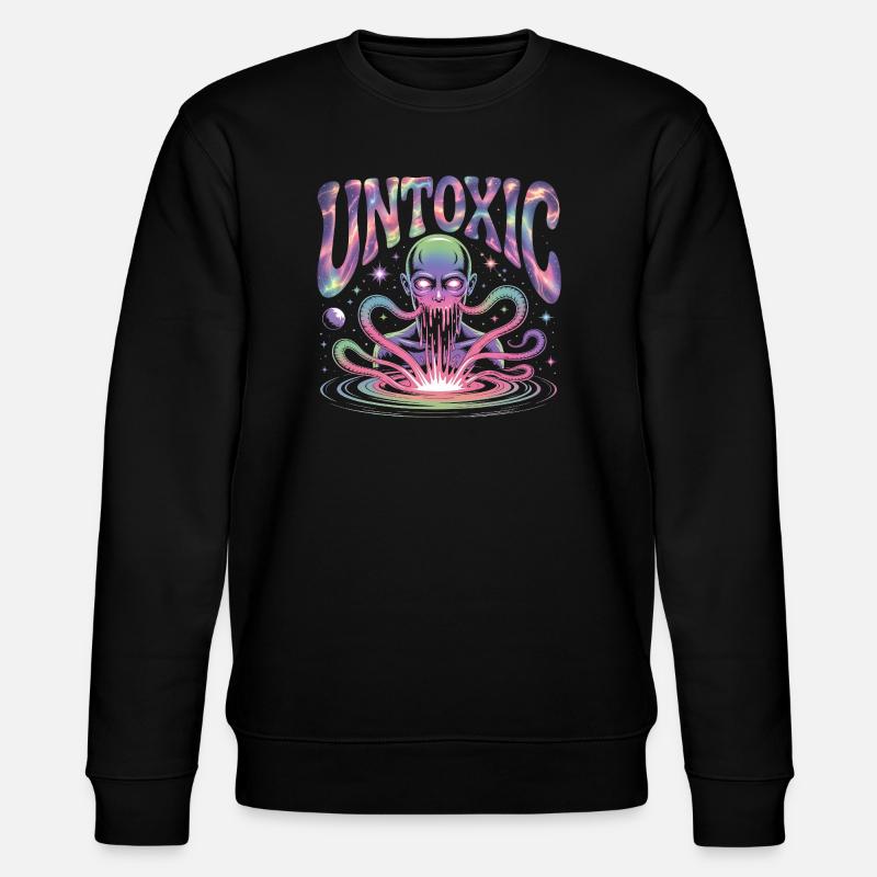 Ungiftiger kosmischer Außerirdischer - Stanley/Stella Unisex Bio-Sweatshirt CHANGER  - Schwarz