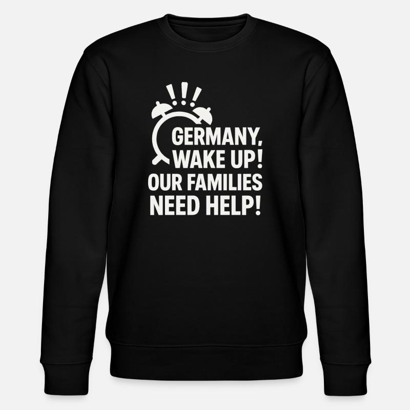 Deutschland, wach auf ! - Stanley/Stella Unisex Bio-Sweatshirt CHANGER - Schwarz