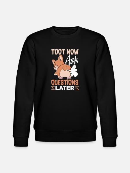 Public Fart Funny Inappropriate - Stanley/Stella CHANGER Unisex Organic Sweatshirt - black