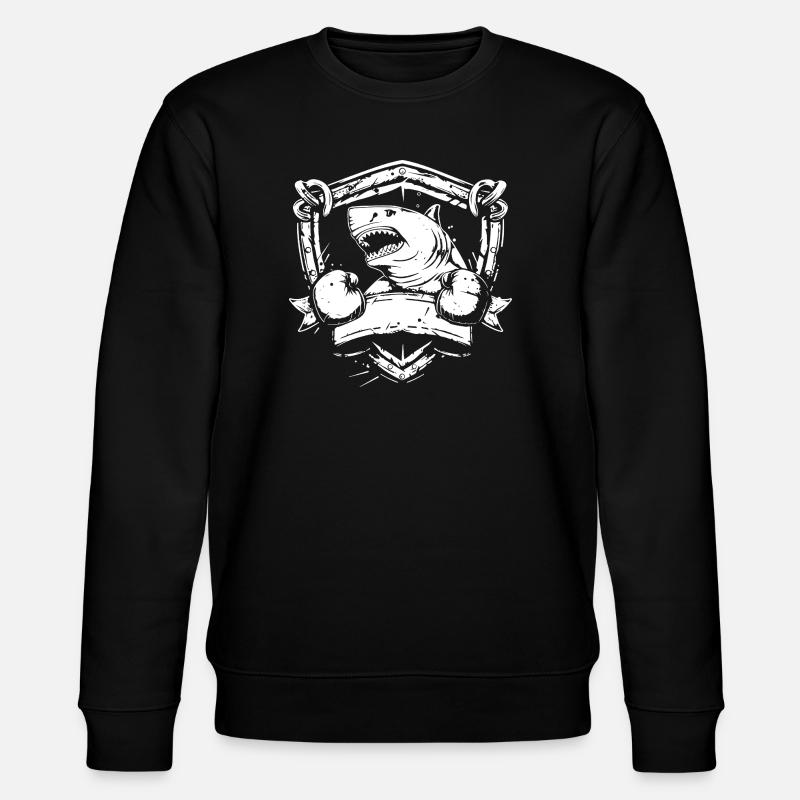 Shark Boxer Crest - Stanley/Stella CHANGER Unisex Organic Sweatshirt - black
