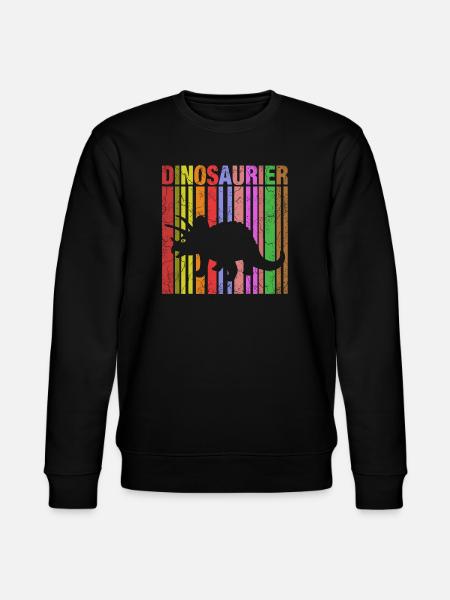 Dinosaurier Silhouette mit Farbdetails - Stanley/Stella Unisex Bio-Sweatshirt CHANGER - Schwarz