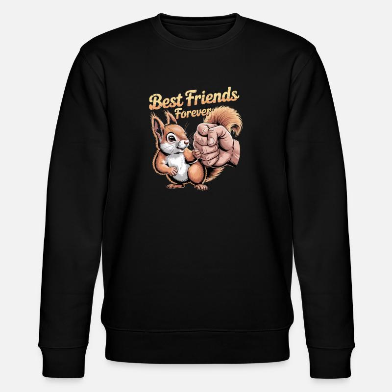  Best Friends Forever Eichhoernchen Fistbump - Stanley/Stella Unisex Bio-Sweatshirt CHANGER  - Schwarz
