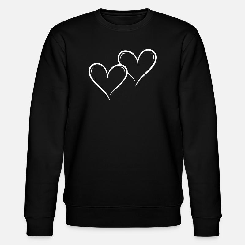 Symbole d’amour des cœurs - Sweat bio CHANGER Stanley/Stella Unisexe - noir