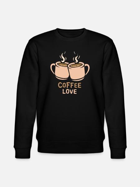Coffee Love coffee cups - Stanley/Stella CHANGER Unisex Organic Sweatshirt - black