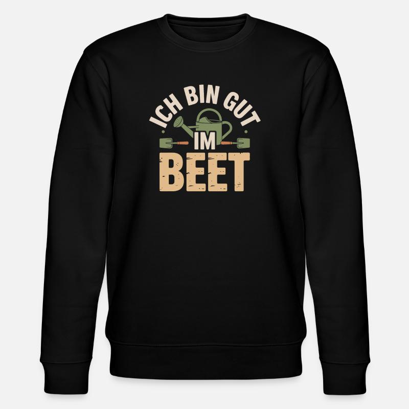 Garten - ich bin gut im Beet - Stanley/Stella Unisex Bio-Sweatshirt CHANGER  - Schwarz