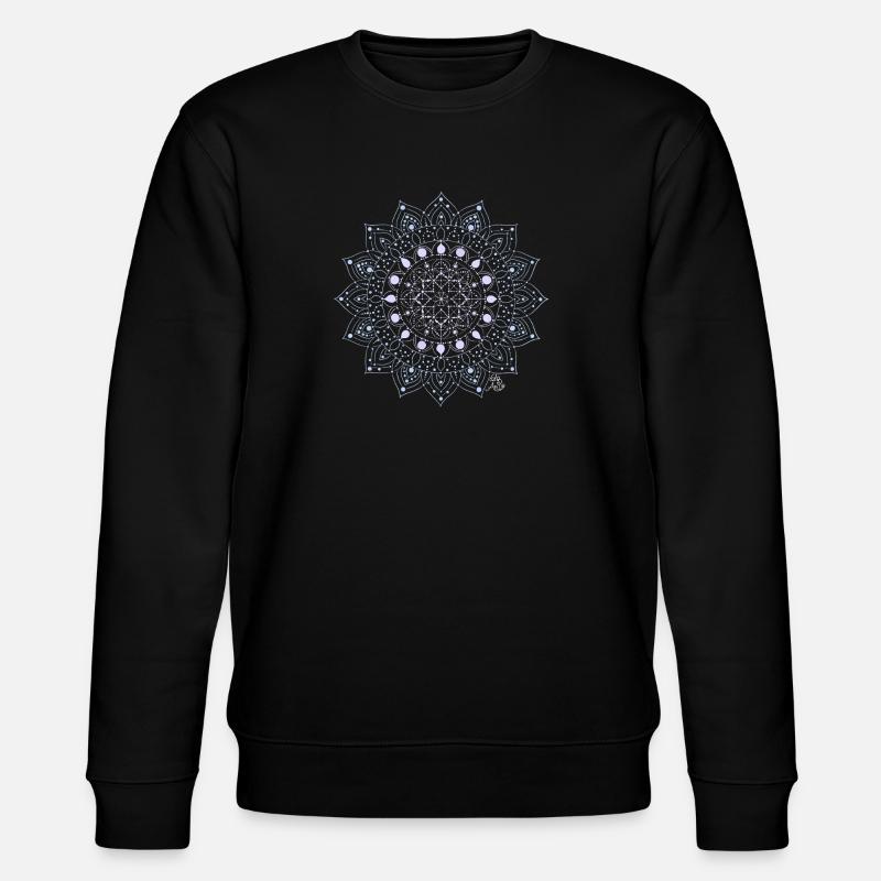 Geometric Mandala Pattern - Stanley/Stella CHANGER Unisex Organic Sweatshirt - black