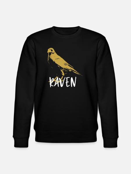 Renaissance totem crow illustration - Stanley/Stella CHANGER Unisex Organic Sweatshirt - black