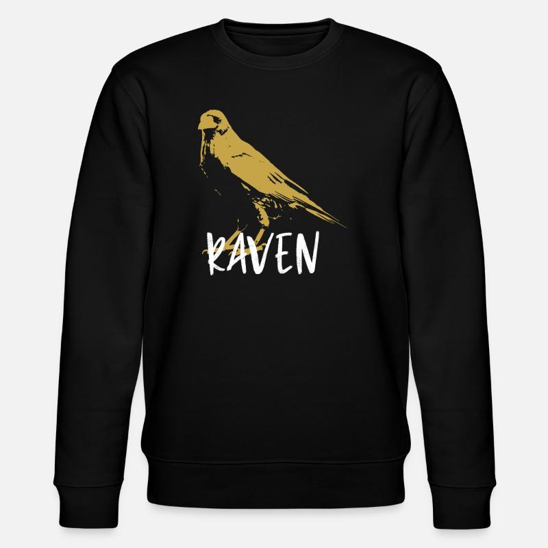 Renaissance-Totemkrähenillustration - Stanley/Stella Unisex Bio-Sweatshirt CHANGER  - Schwarz