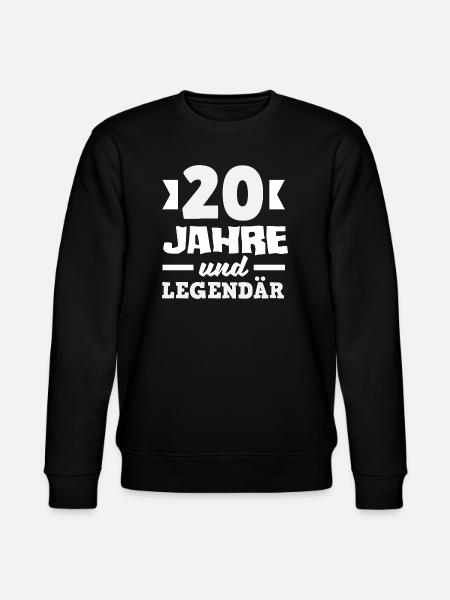 Funny 20th Birthday Gift - Stanley/Stella CHANGER Unisex Organic Sweatshirt - black