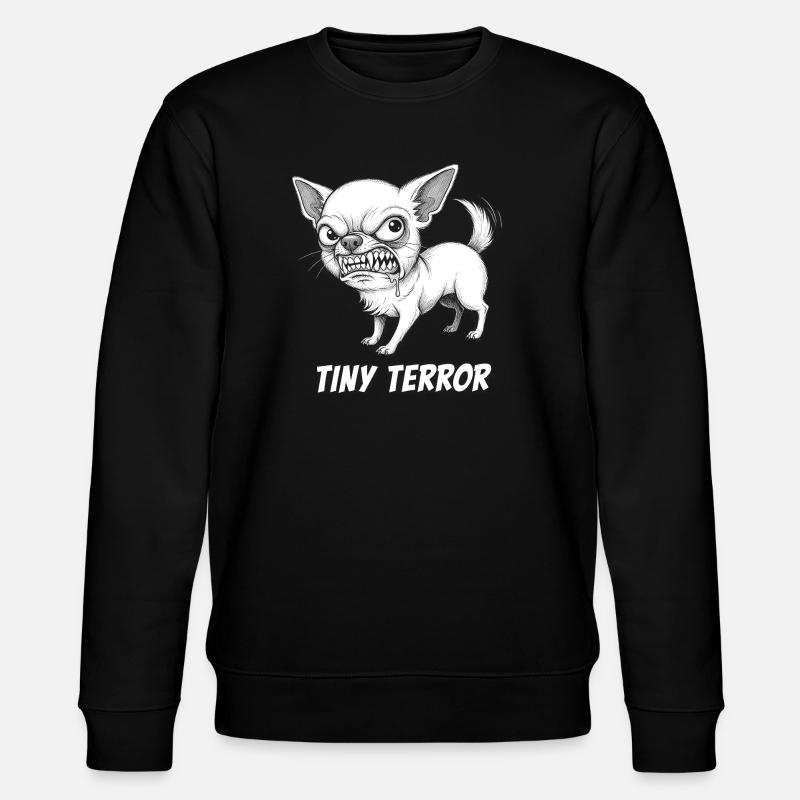 Wütender Chihuahua - Tiny Terror - Stanley/Stella Unisex Bio-Sweatshirt CHANGER  - Schwarz