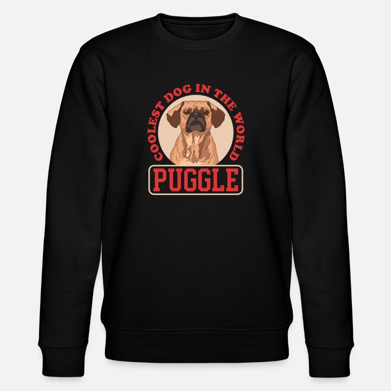 Puggle Hund Hundebesitzer Geschenk - Stanley/Stella Unisex Bio-Sweatshirt CHANGER  - Schwarz