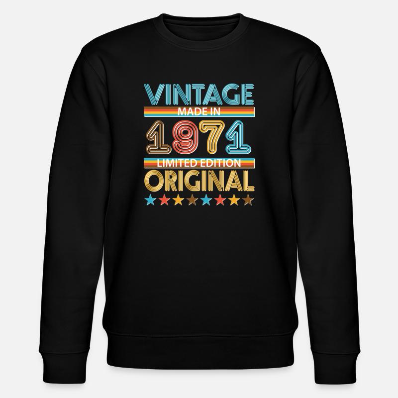 1971 - Stanley/Stella Unisex Bio-Sweatshirt CHANGER  - Schwarz