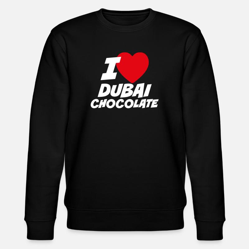 Ich liebe Dubai-Schokolade - Stanley/Stella Unisex Bio-Sweatshirt CHANGER  - Schwarz