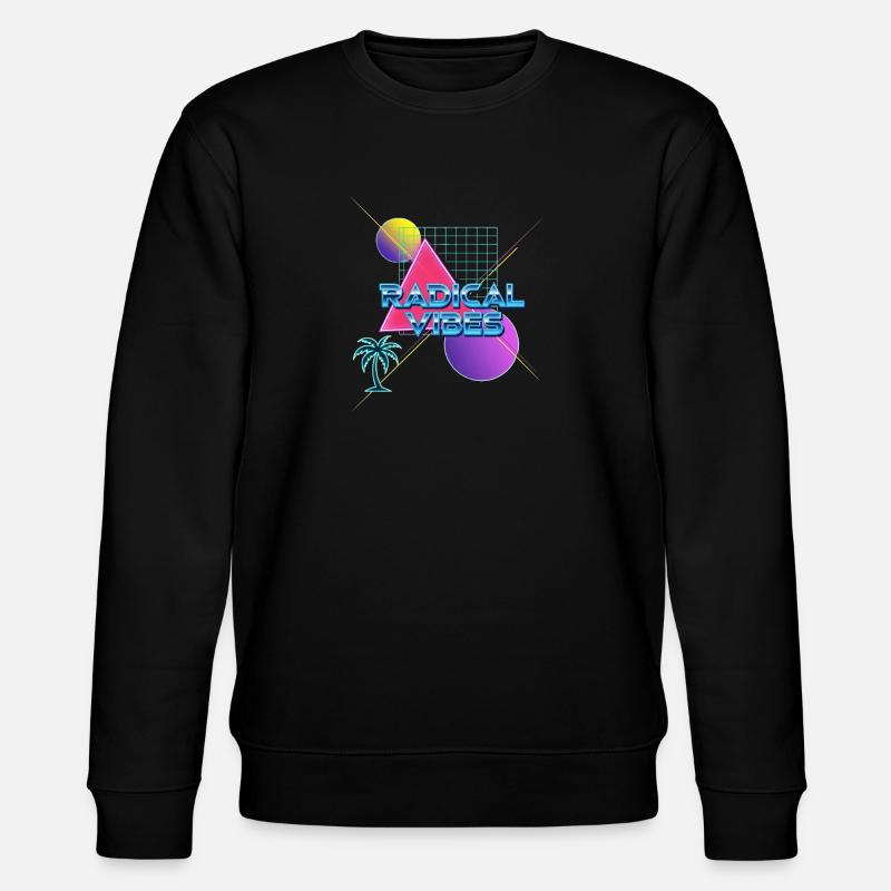 Neon Retro Radikal Vibes - Stanley/Stella Unisex Bio-Sweatshirt CHANGER  - Schwarz