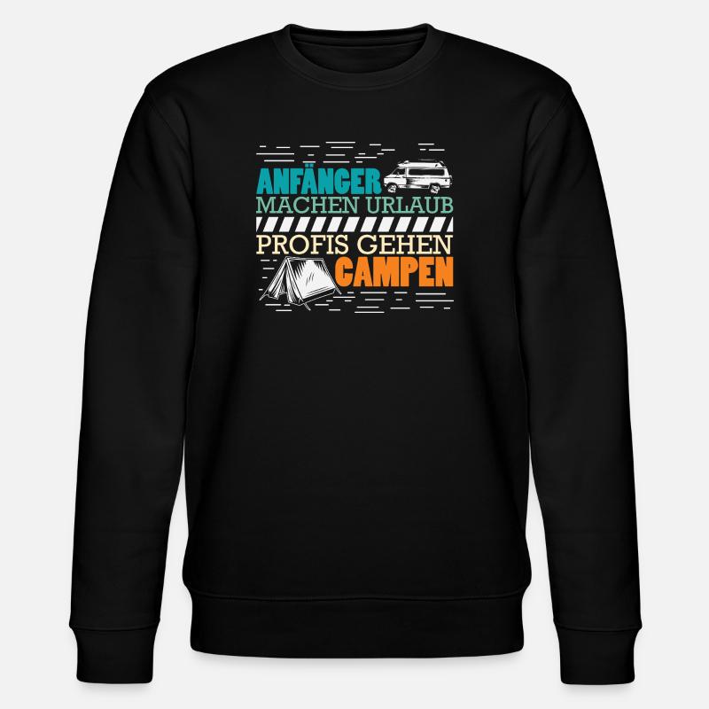 Camper Camping Wohnwagen Spruch - Stanley/Stella Unisex Bio-Sweatshirt CHANGER  - Schwarz