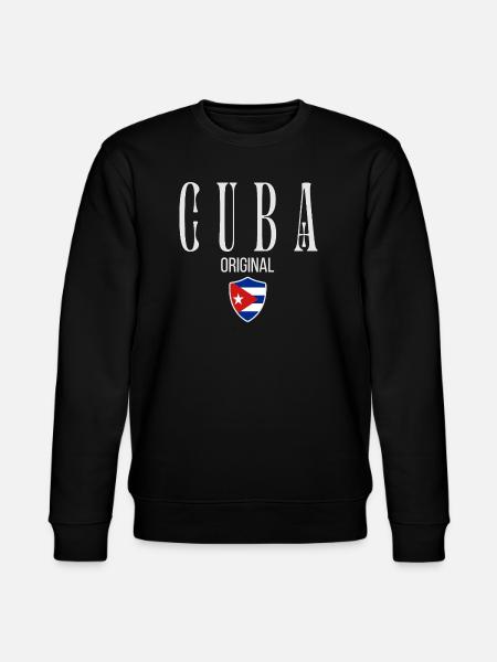 Cuban flag, proud Cuban - Stanley/Stella CHANGER Unisex Organic Sweatshirt - black