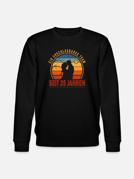 25 Years Relationship Anniversary Wedding Anniversary - Stanley/Stella CHANGER Unisex Organic Sweatshirt - black