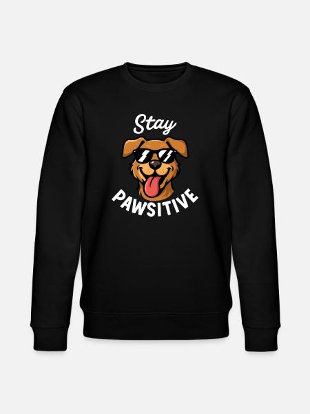 Cool dog with sunglasses - Stanley/Stella CHANGER Unisex Organic Sweatshirt - black