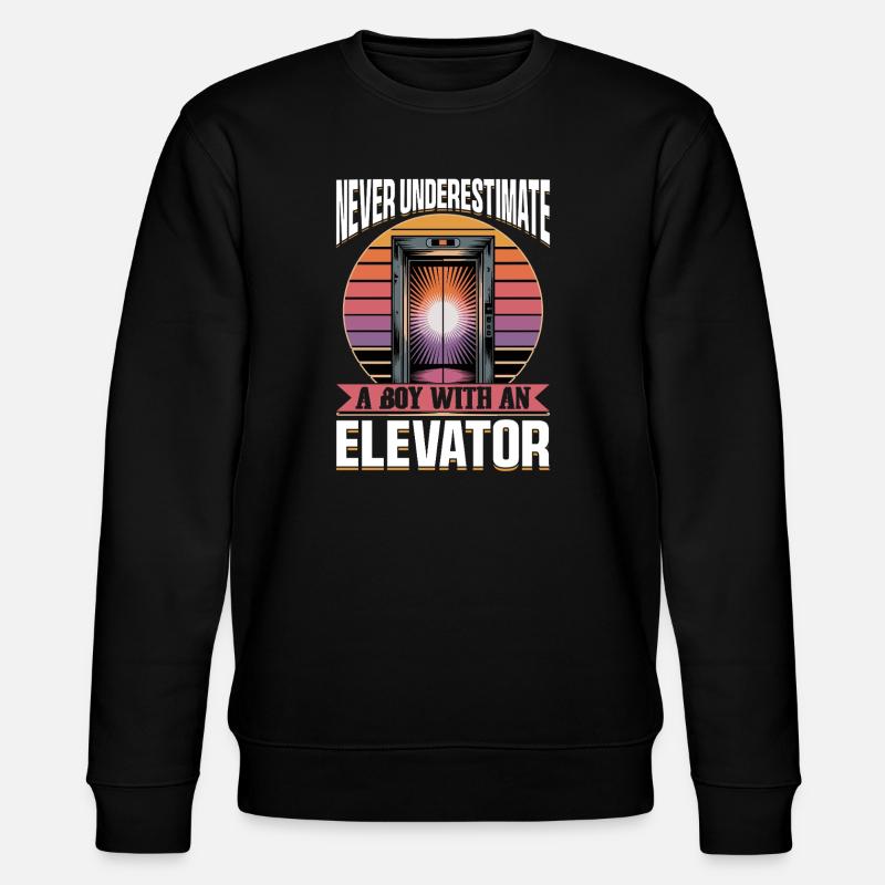 Elevator toddler & kids - Stanley/Stella Unisex Bio-Sweatshirt CHANGER  - Schwarz