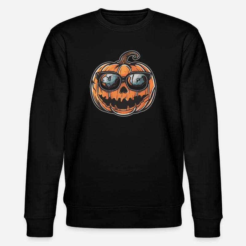 Cool Halloween pumpkin - Stanley/Stella CHANGER Unisex Organic Sweatshirt - black