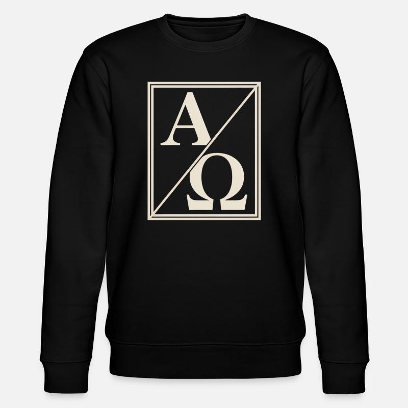 Christlich Alpha Omega Zeichen Des Glaubens - Stanley/Stella Unisex Bio-Sweatshirt CHANGER  - Schwarz