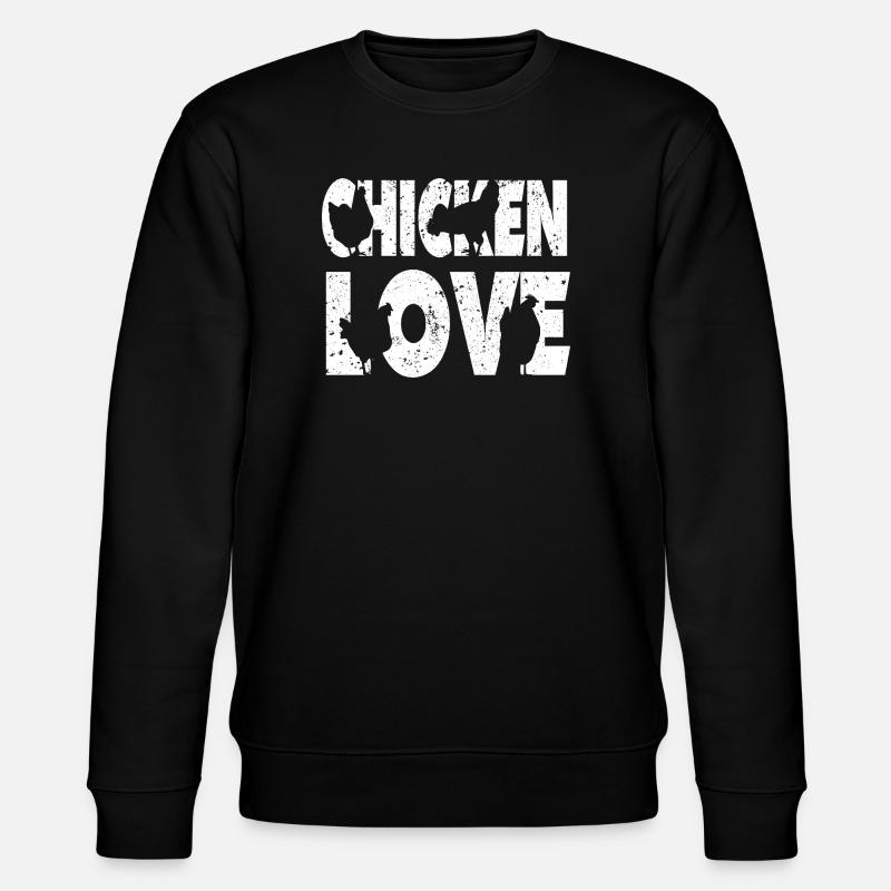 Chicken Love Graffiti Design - Stanley/Stella Unisex Bio-Sweatshirt CHANGER  - Schwarz