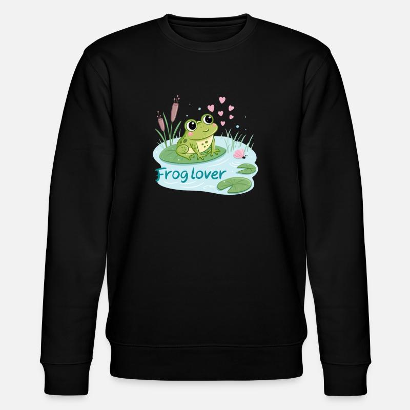 Grenouille Gourmande Amour - Sweat bio CHANGER Stanley/Stella Unisexe - noir