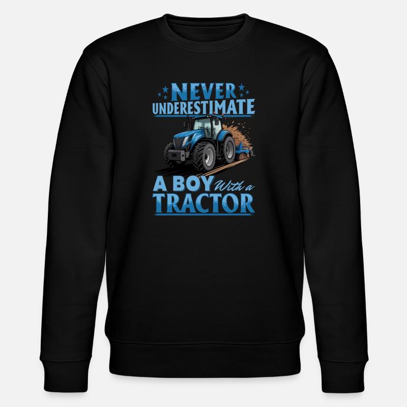Tracteur Enfants Ferme Mode de vie - Sweat bio CHANGER Stanley/Stella Unisexe - noir