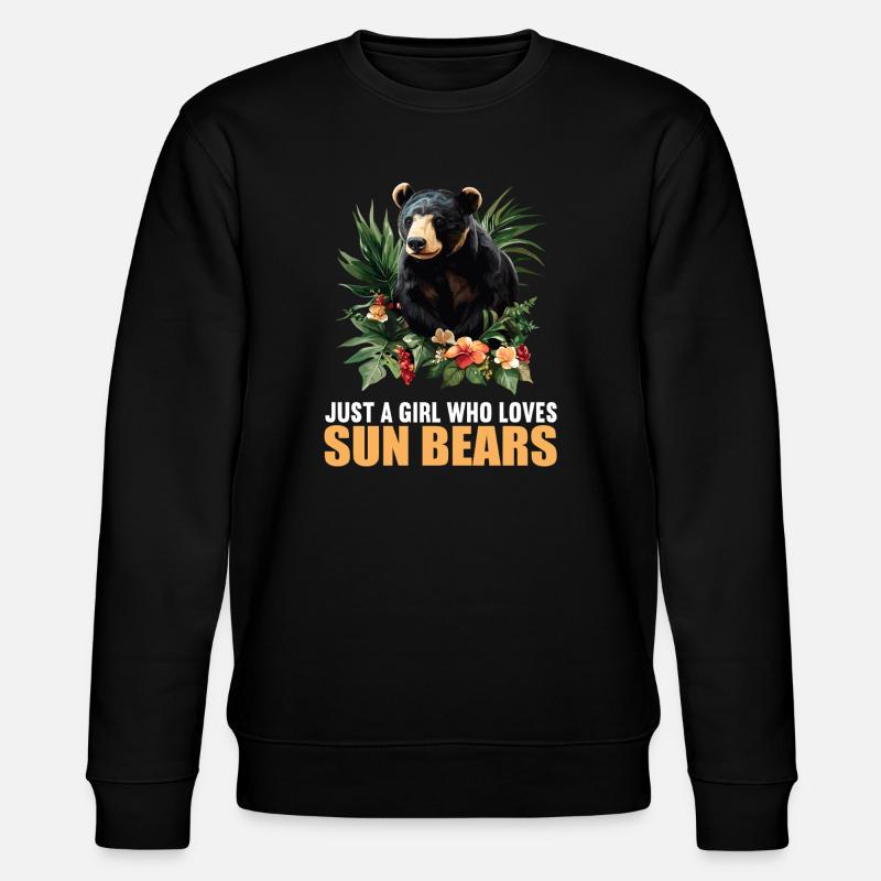 Sun Bear Malay Bear - Stanley/Stella CHANGER Unisex Organic Sweatshirt - black