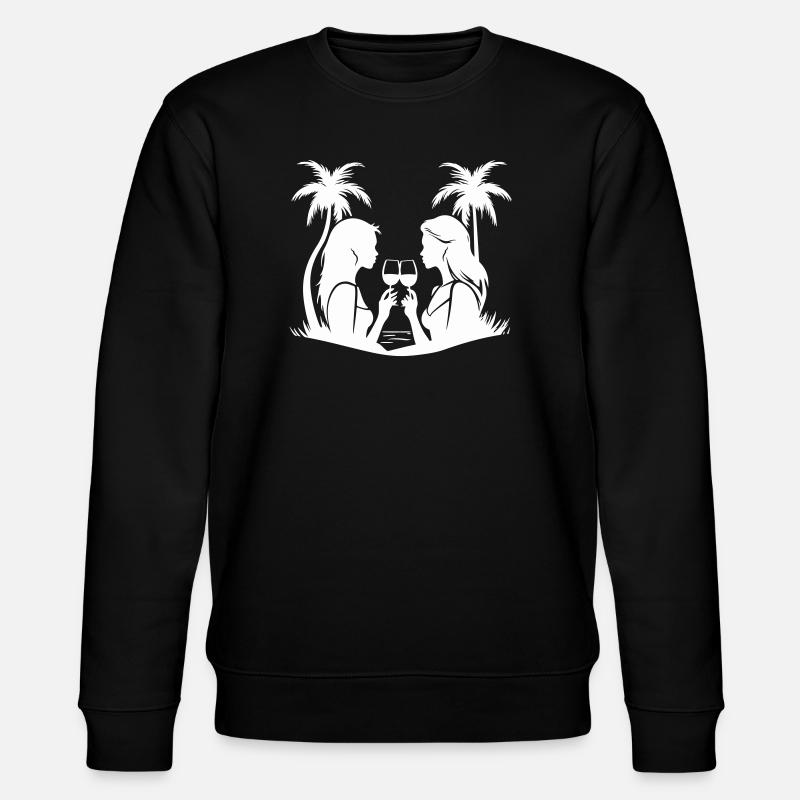 Women's Dinner Party Silhouette - Stanley/Stella CHANGER Unisex Organic Sweatshirt - black