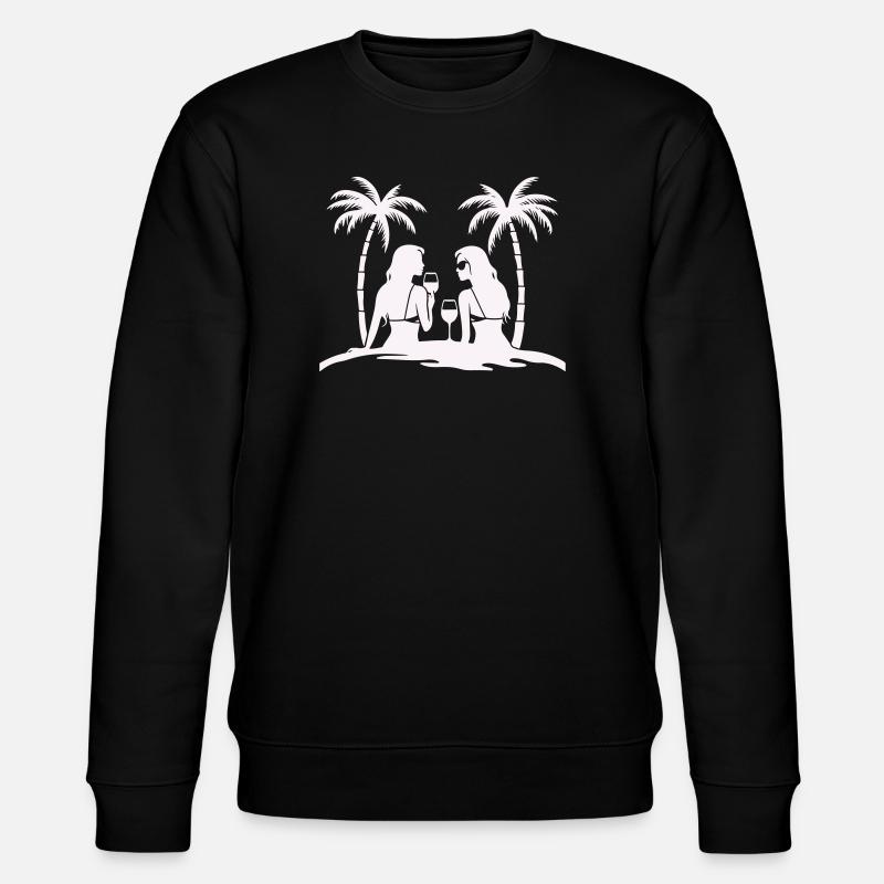 Silhouette style tropical plage nuit - Sweat bio CHANGER Stanley/Stella Unisexe - noir