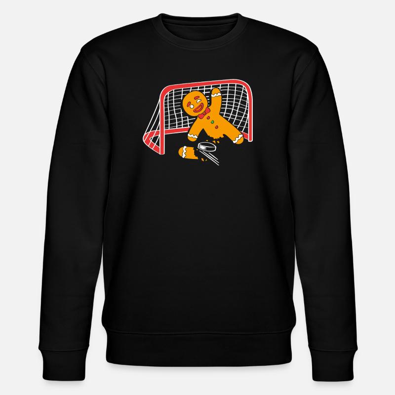 Gingerbread Man Christmas Gingerbread Lebkuchen - Stanley/Stella CHANGER Unisex Organic Sweatshirt - black