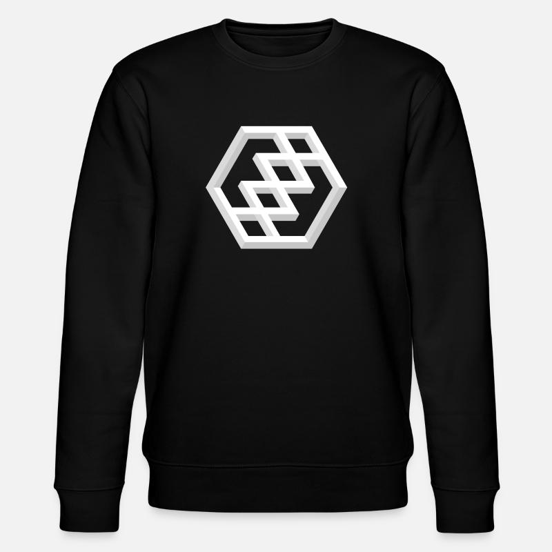 Abstract Geometric Pattern - Stanley/Stella CHANGER Unisex Organic Sweatshirt - black