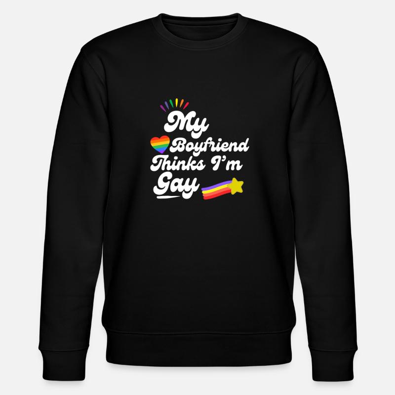 Rainbow Love Pride Statement - Stanley/Stella CHANGER Unisex Organic Sweatshirt - black
