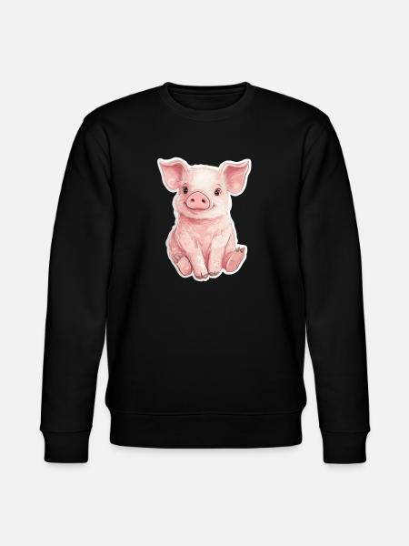 Pig Piglet - Stanley/Stella CHANGER Unisex Organic Sweatshirt - black