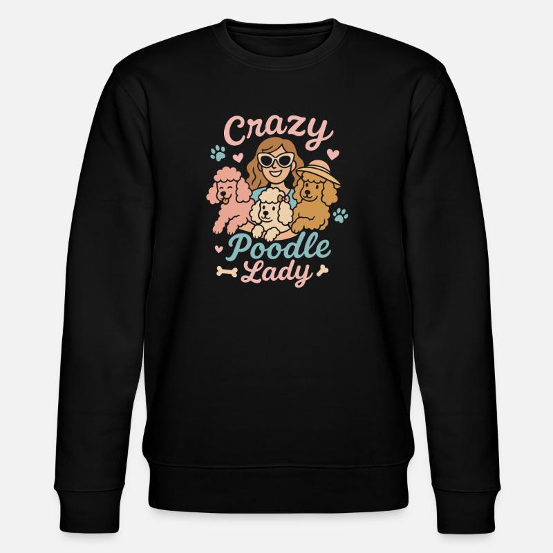 Dame caniche folle - Sweat bio CHANGER Stanley/Stella Unisexe - noir