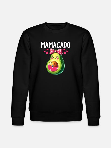 Mamacado Avocado Lover Mother's Day - Stanley/Stella CHANGER Unisex Organic Sweatshirt - black