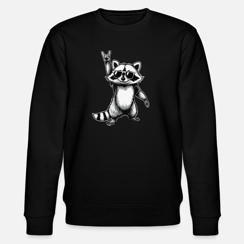 Raccoon Rock n Roll - Sweat bio CHANGER Stanley/Stella Unisexe - noir