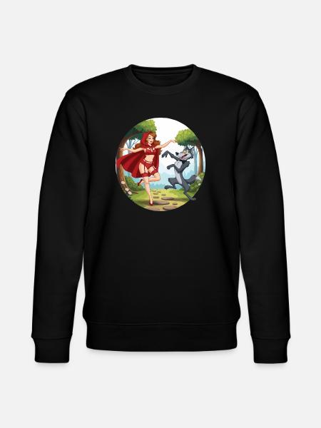 Roodkapje_danst_met_wolf - Stanley/Stella CHANGER Unisex Organic Sweatshirt - black