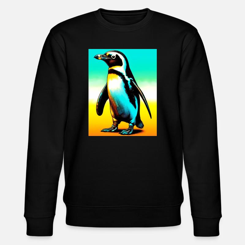 Pinguin - Stanley/Stella Unisex Bio-Sweatshirt CHANGER  - Schwarz
