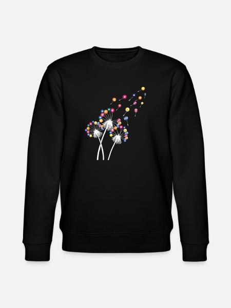 Löwenzahn-Billardkugel, lustiges Queue, Sportkunst - Stanley/Stella Unisex Bio-Sweatshirt CHANGER  - Schwarz