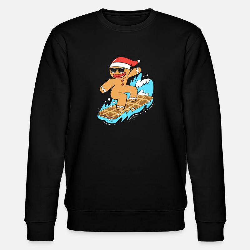 Lebkuchenmann Weihnachten Lebkuchen - Stanley/Stella Unisex Bio-Sweatshirt CHANGER  - Schwarz