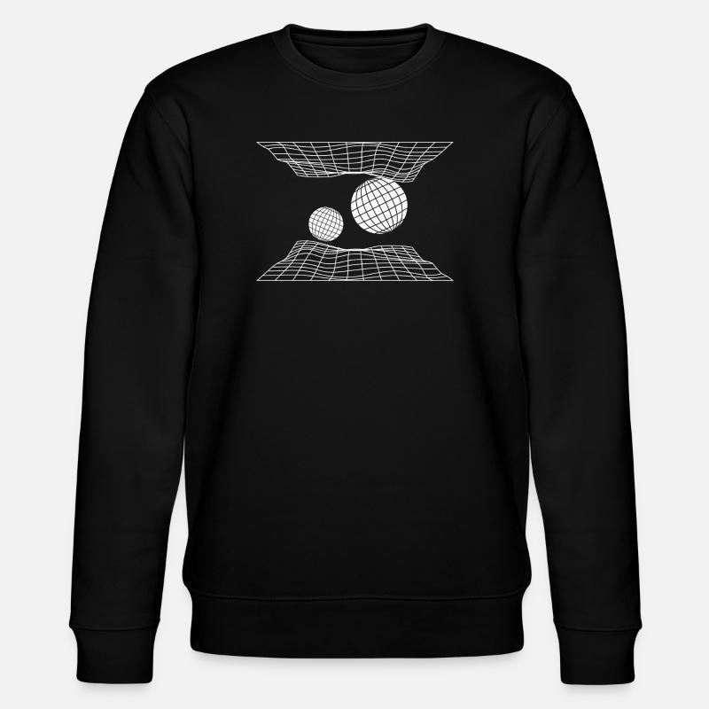 Futuristic Grid Space Spheres Design - Stanley/Stella CHANGER Unisex Organic Sweatshirt - black