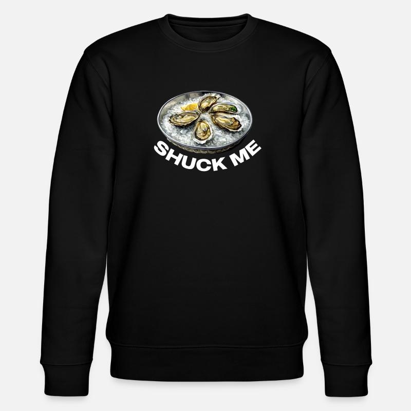 Oysters with lemon topping - Stanley/Stella CHANGER Unisex Organic Sweatshirt - black