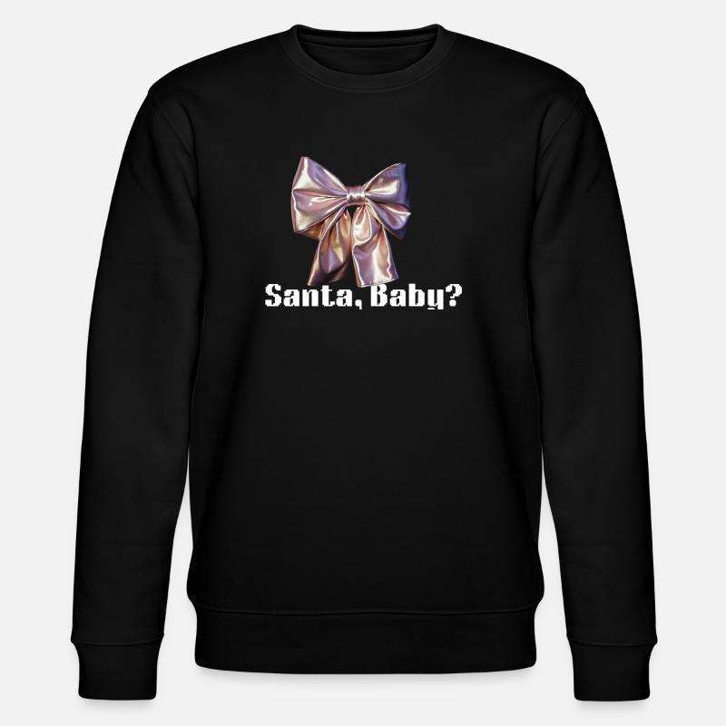 Elegant metallic satin bow - Stanley/Stella CHANGER Unisex Organic Sweatshirt - black
